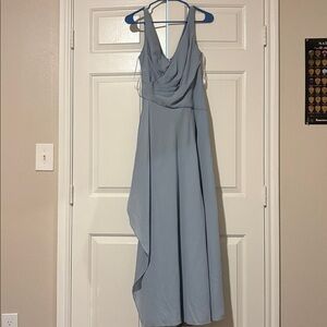 DB Studio Dusty Blue Sleeveless Bridesmaid Dress